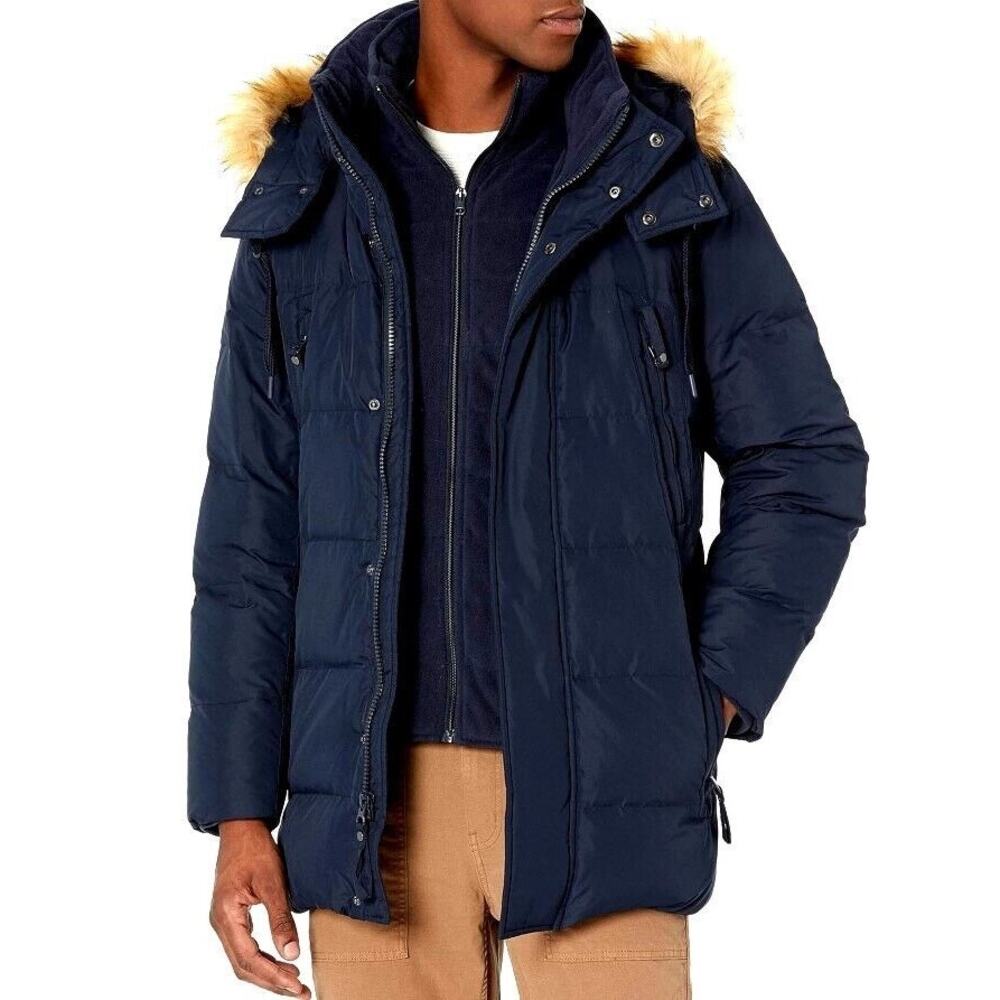 MARC NEW YORK Conway Hooded Jacket Removable Faux Fur Size XL New w/o Tag